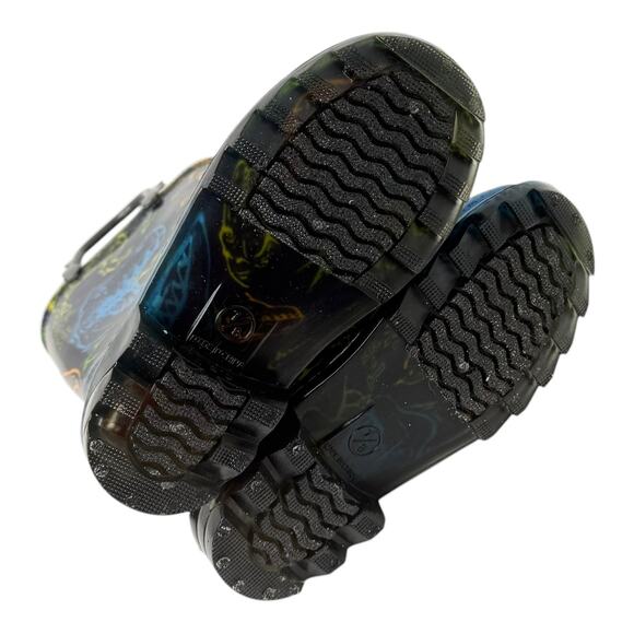 NEW Light Up RAIN BOOTS 7/8 Boys Kids Dinosaur T REX Rubber Boot Shoes Lights - Picture 7 of 9